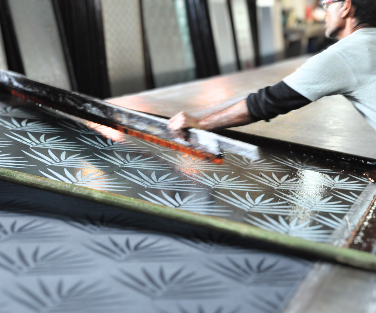 Organic Cotton Cushion Covers - Burnt Sienna Bangalow Palms