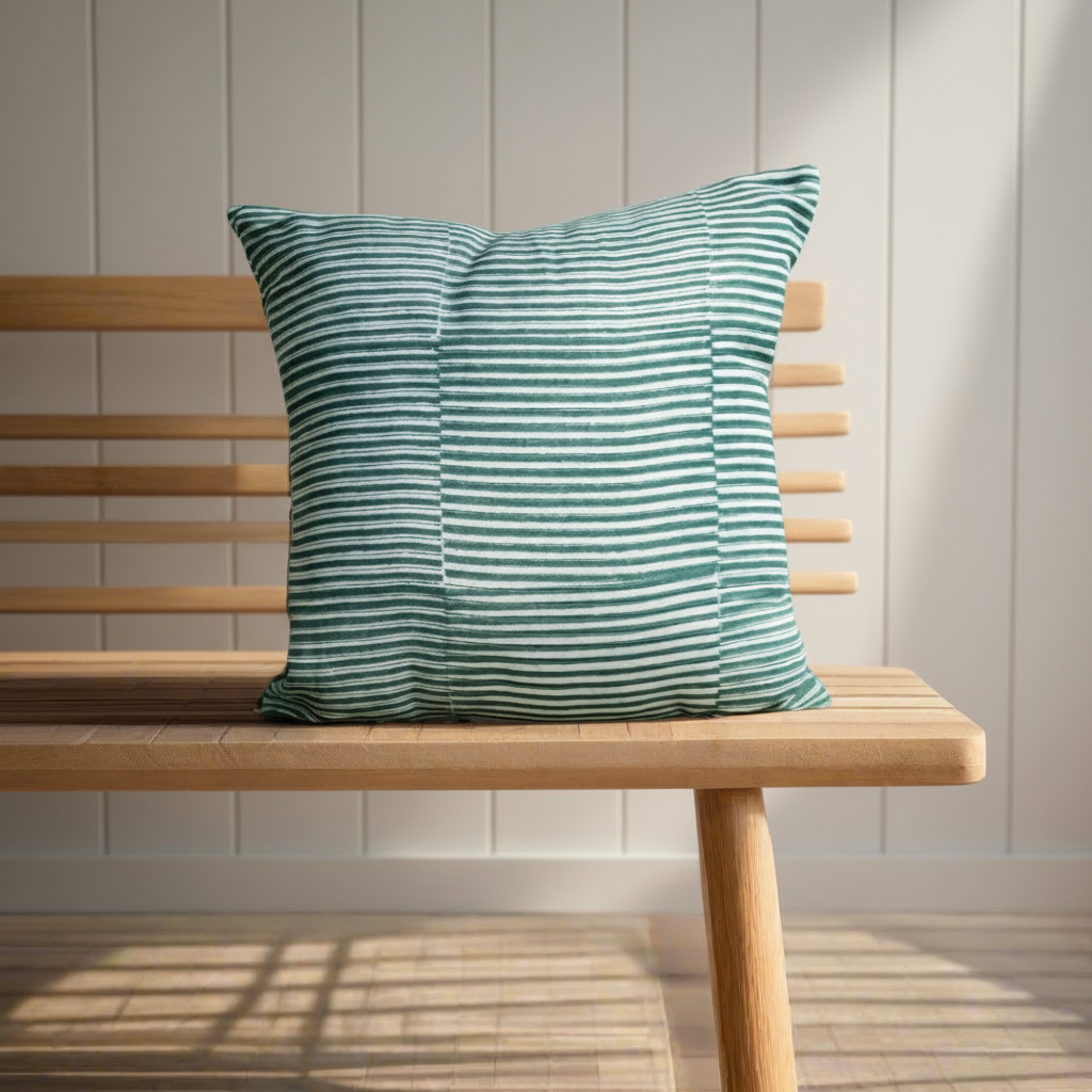 Mallee Stripes on Silk Cotton - Cushion Cover