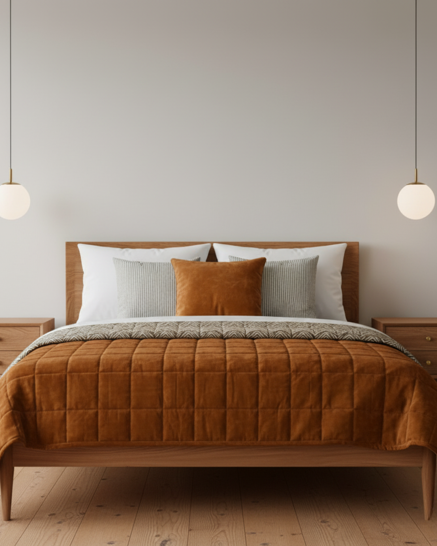 Cotton Velvet Reverse Dabu Print - Ochre Creek