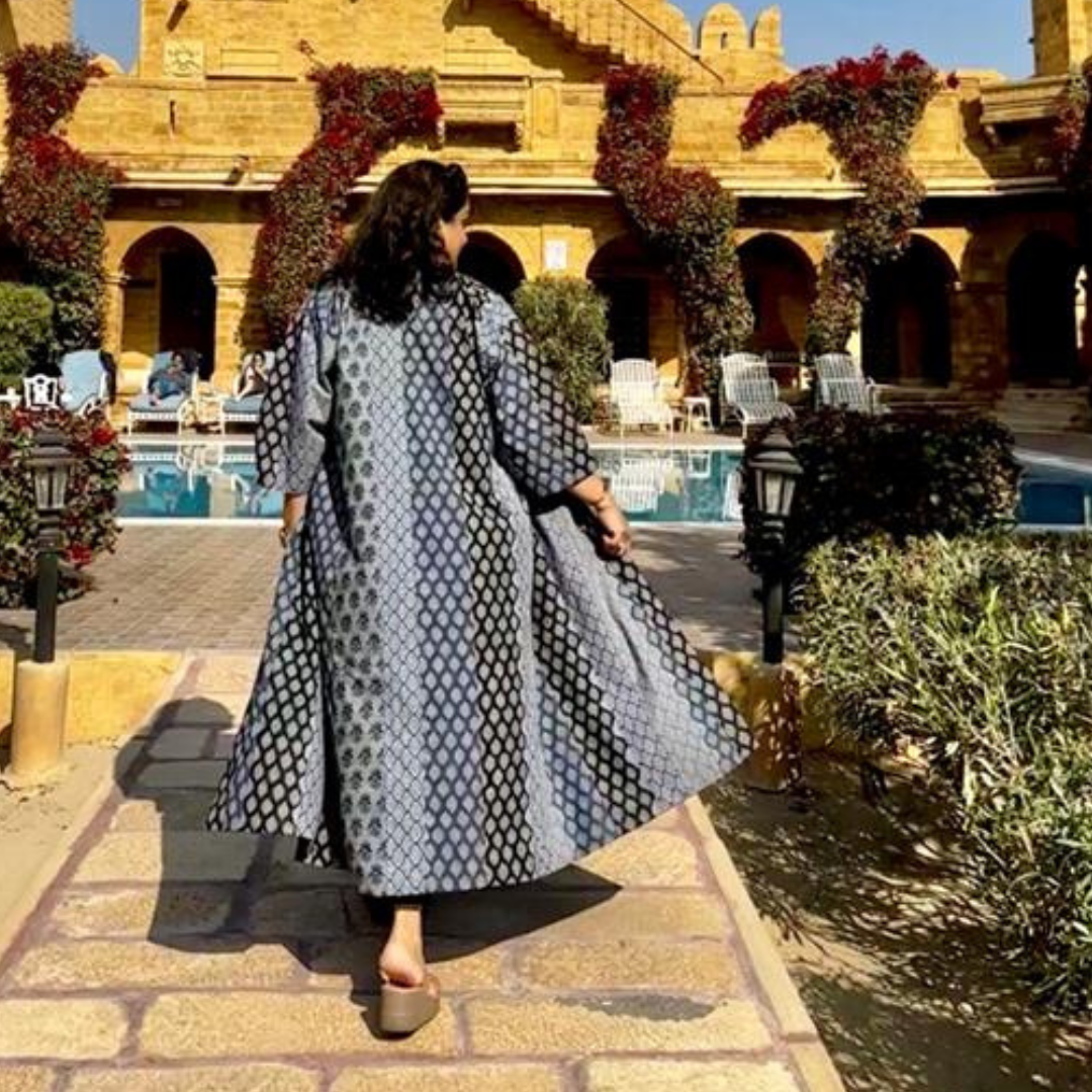 Samsara Kimono - Slate Mosaic