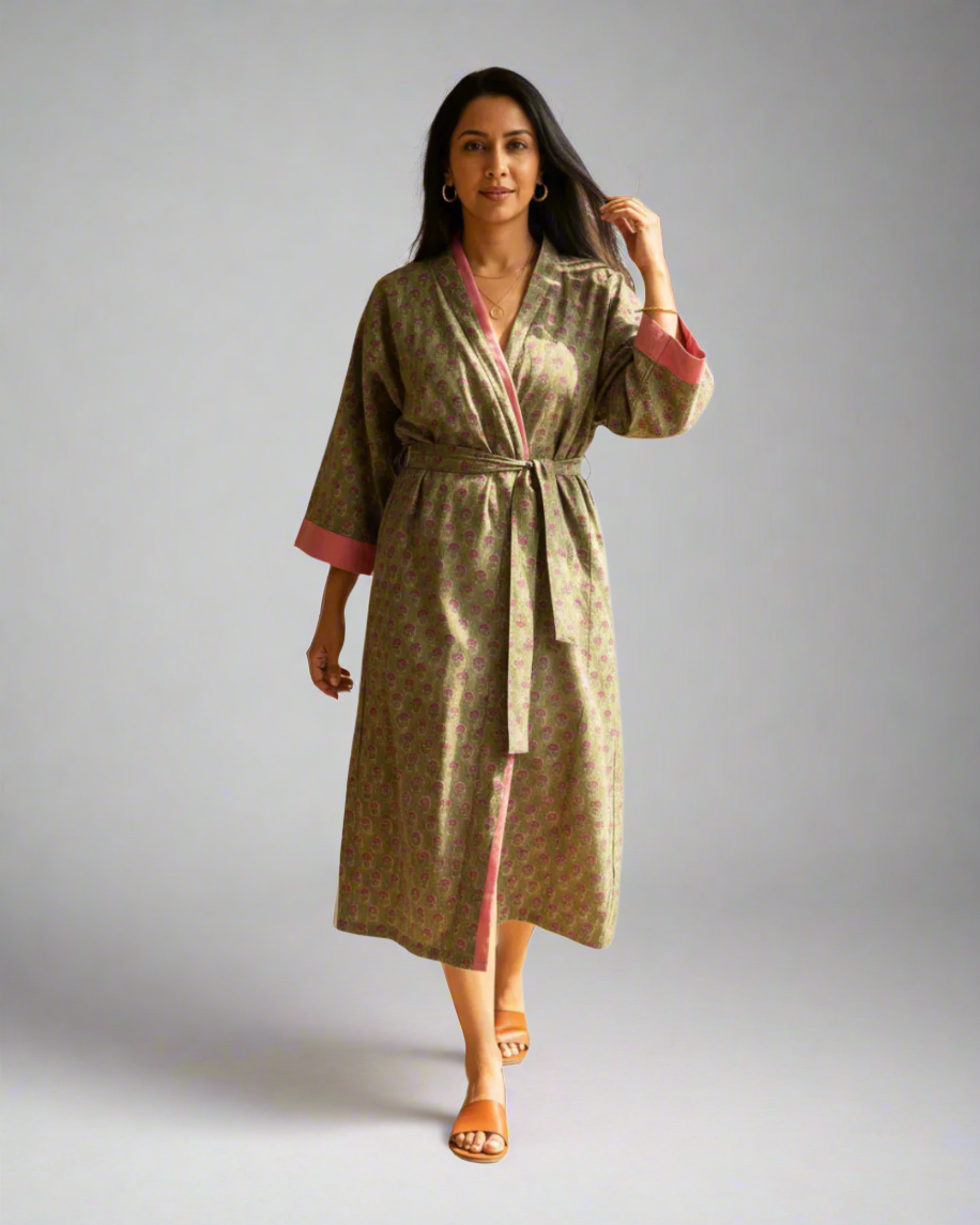 Samsara Kimono - Moss & Petals