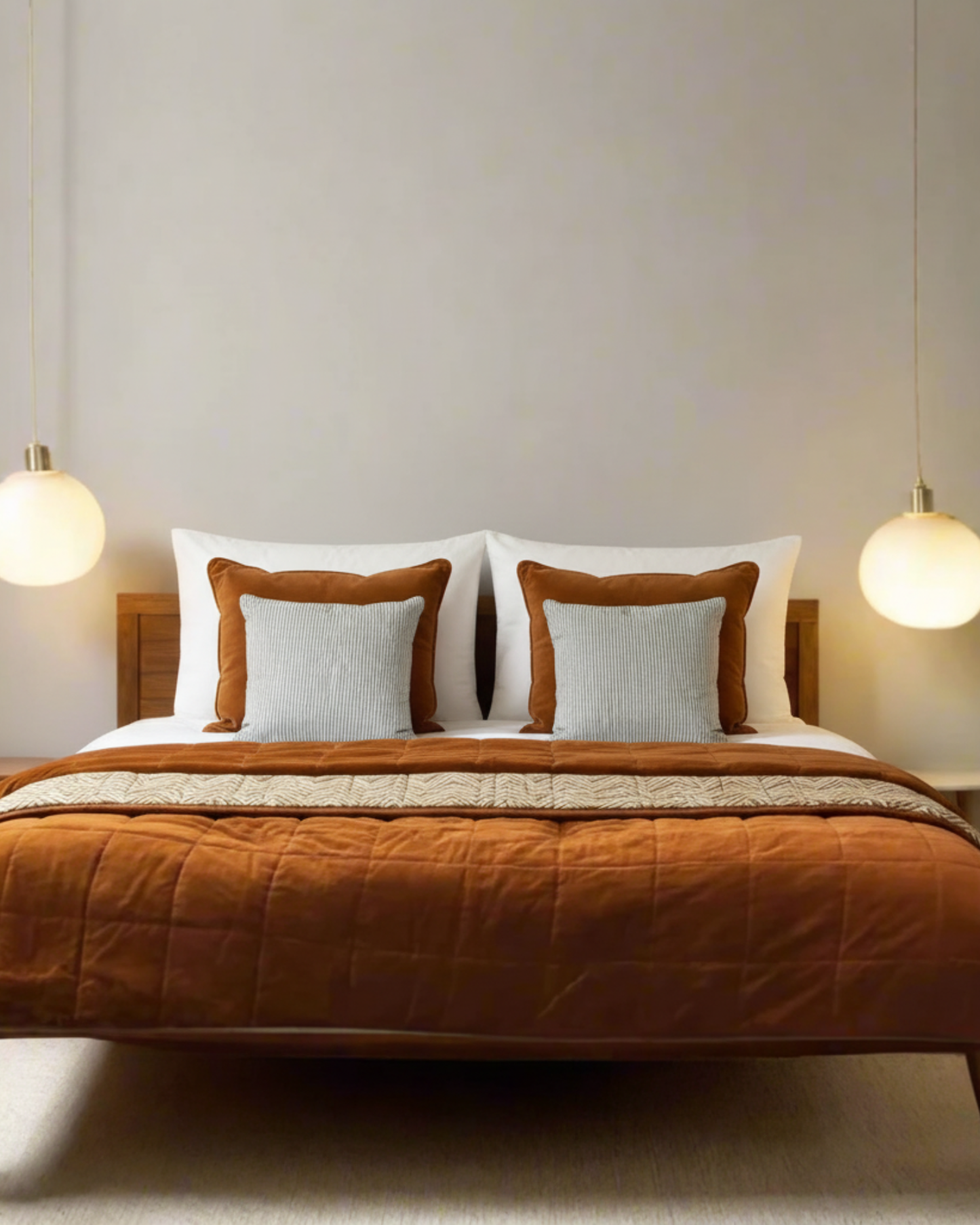 Cotton Velvet Reverse Dabu Print - Ochre Creek