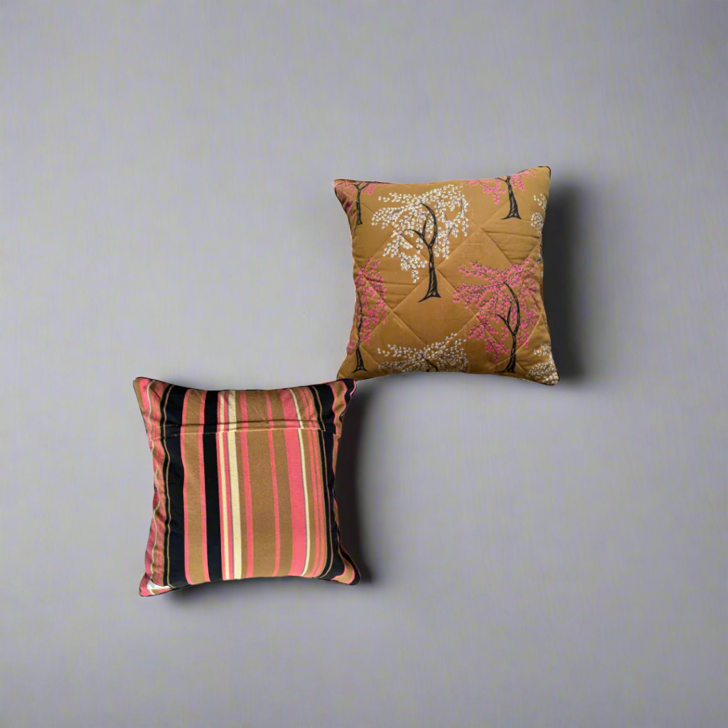 Ode Tree -  Handquilted Cushion Cover