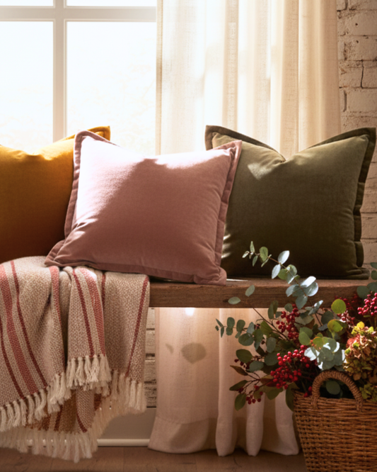 Velvet Cushion Cover - Triple Flange Edge