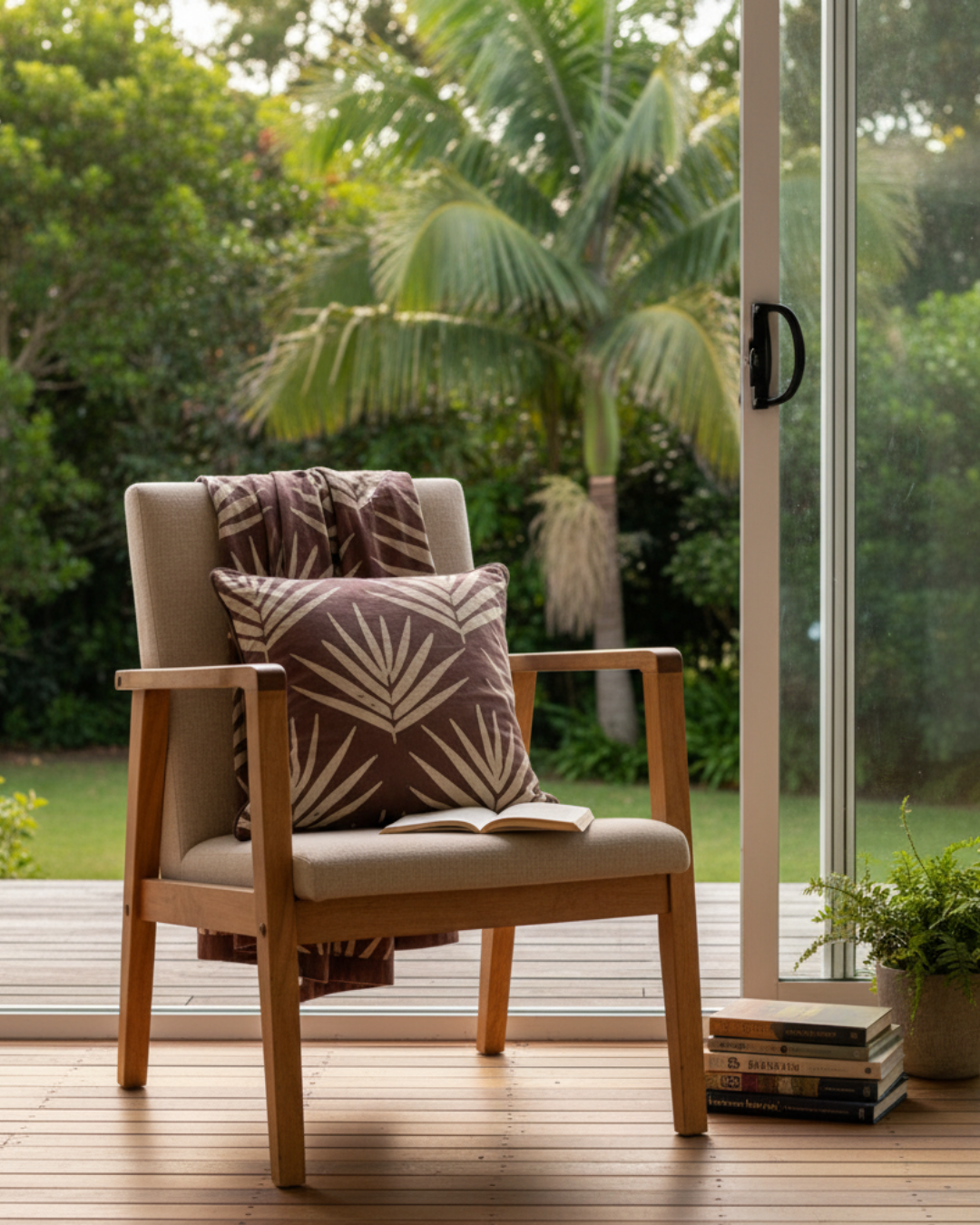 Organic Cotton Throw Blanket - Burnt Sienna