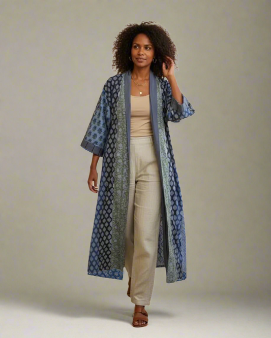 Samsara Kimono - Slate Mosaic