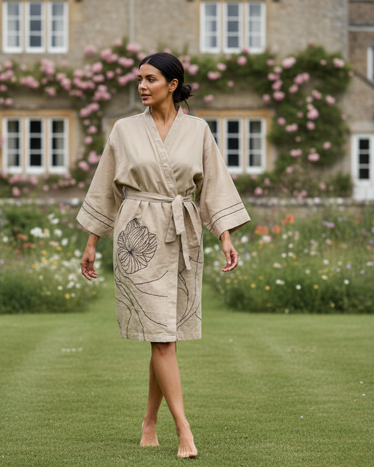 Organic Cotton Kimono - Wildflower Sand