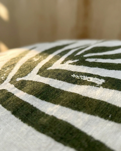 Organic Cotton Throw Blanket - Bangalow Palm Eucalyptus