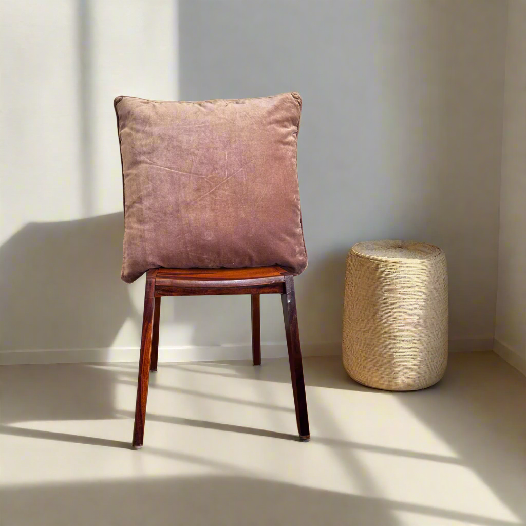 Velvet Cushion Cover - Cord Piped Edge