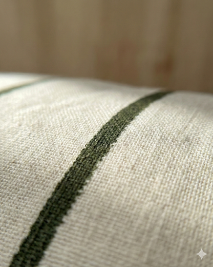 Euro Eucalyptus Stripes - Organic Cotton Cushion Covers