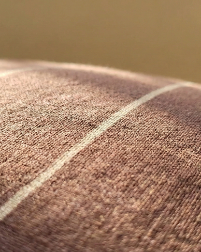 Small Organic Cotton Cushion Covers - Burnt Sienna Stripes