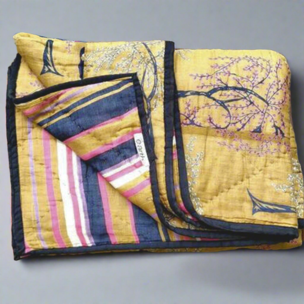 Ode Tree - Handquilted Throw & Quilt