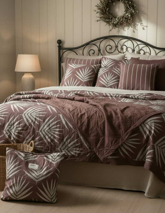 Organic Cotton Throw Blanket - Burnt Sienna