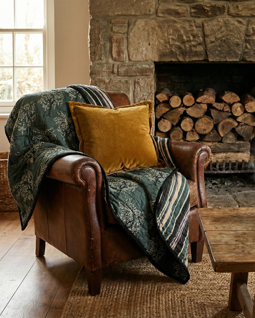 Ode Tree - Handquilted Throw & Quilt