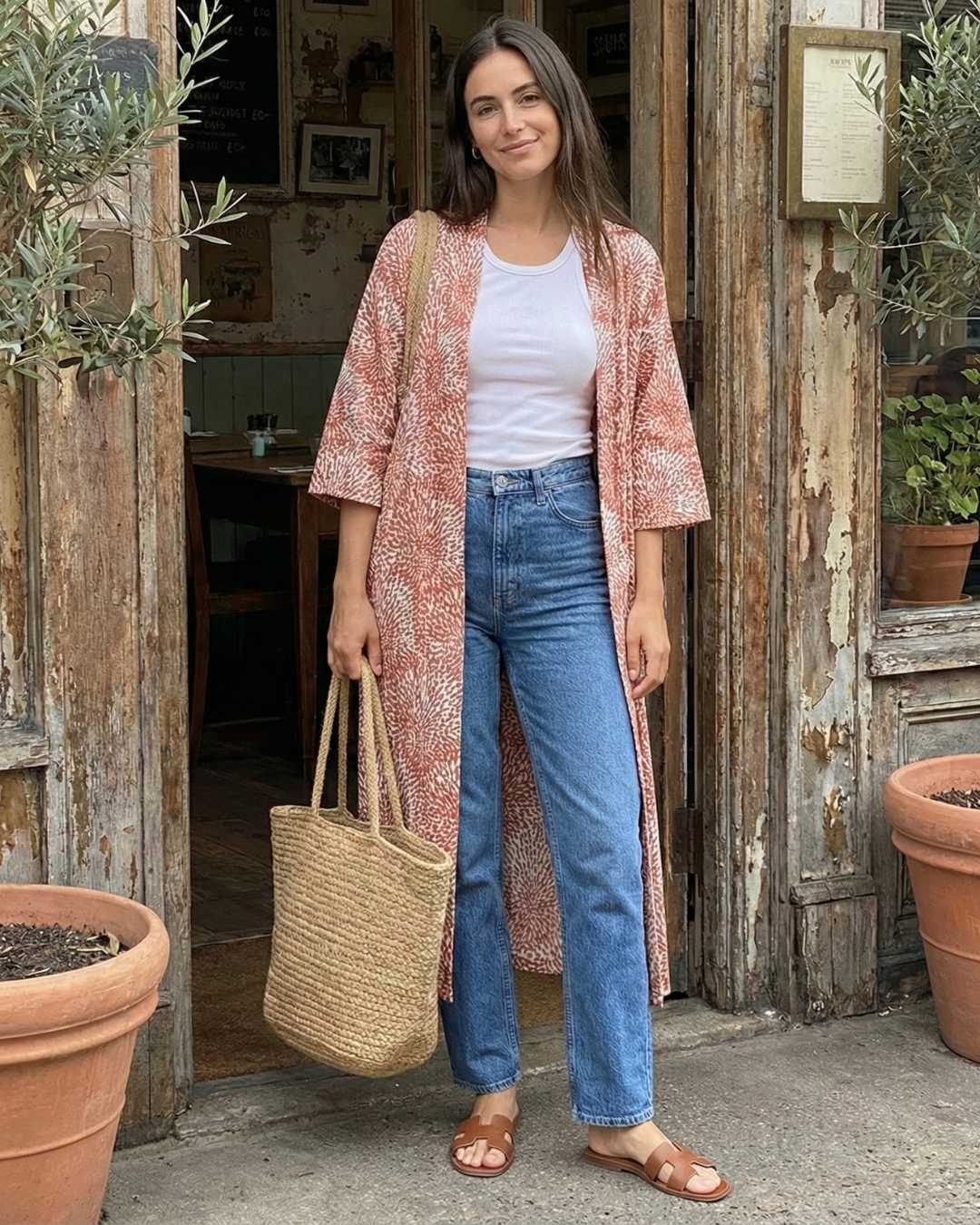 Organic Cotton Kimono - Billy Terracotta