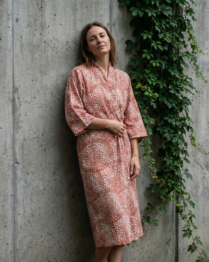 Organic Cotton Kimono - Billy Terracotta