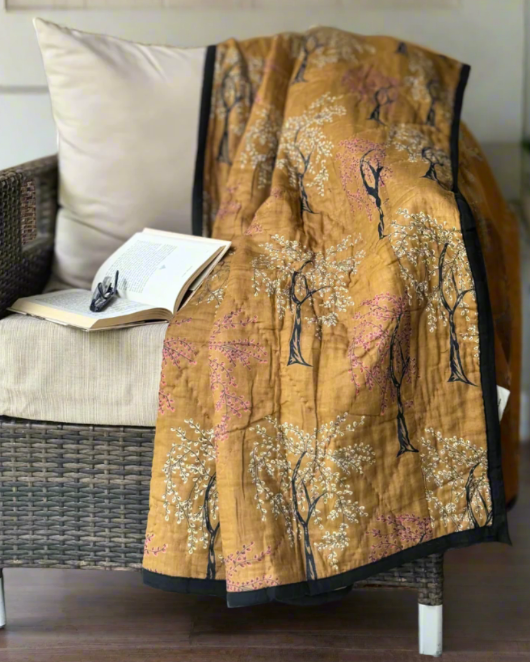 Ode Tree - Handquilted Throw & Quilt