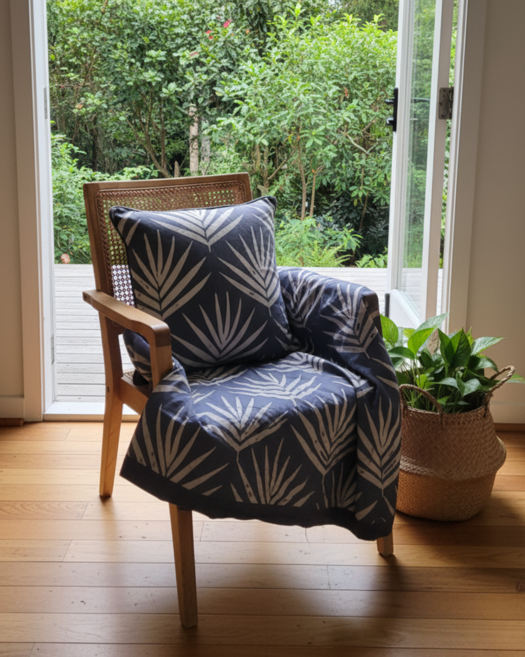 Organic Cotton Throw Blanket - Slate