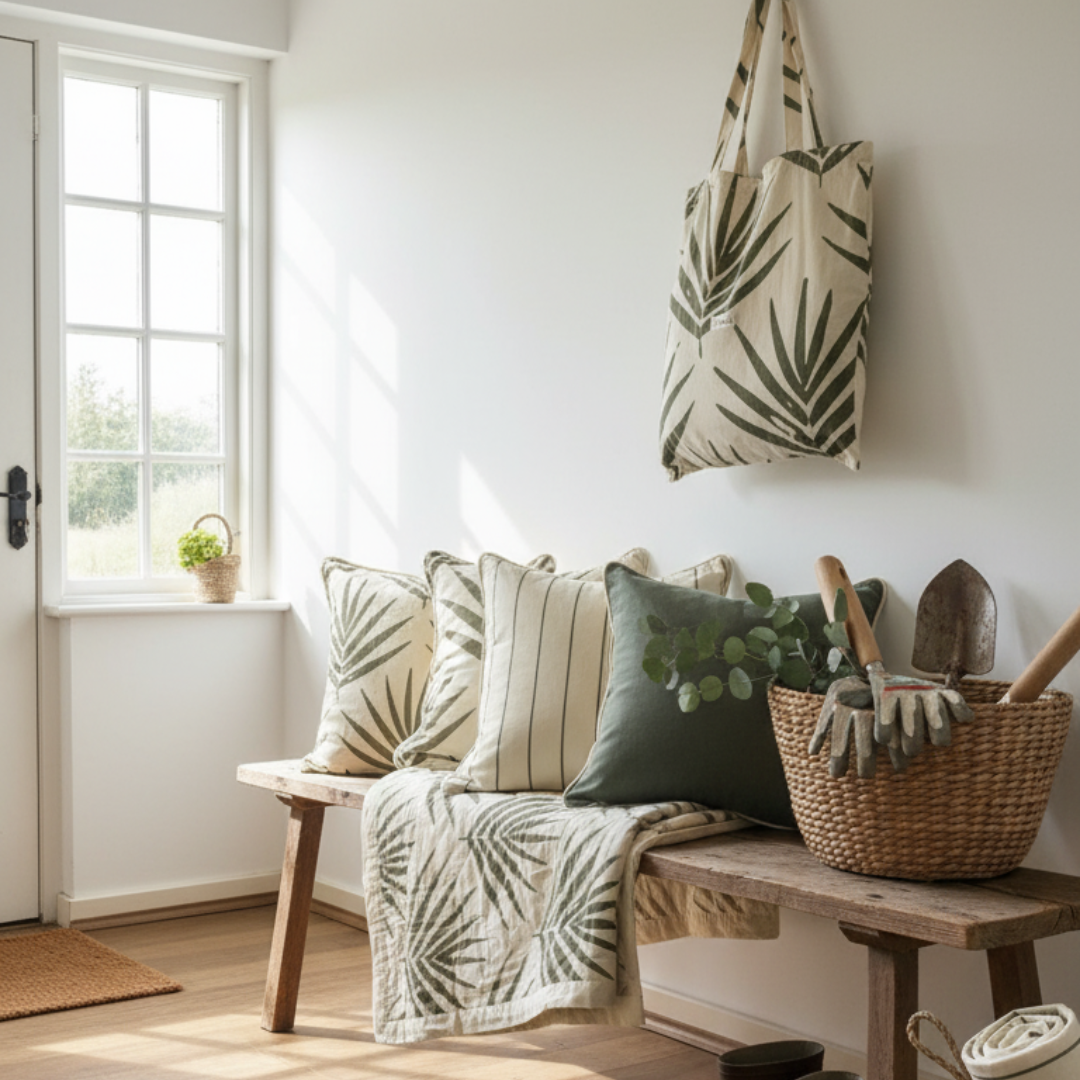 Organic Cotton Throw Blanket - Eucalyptus