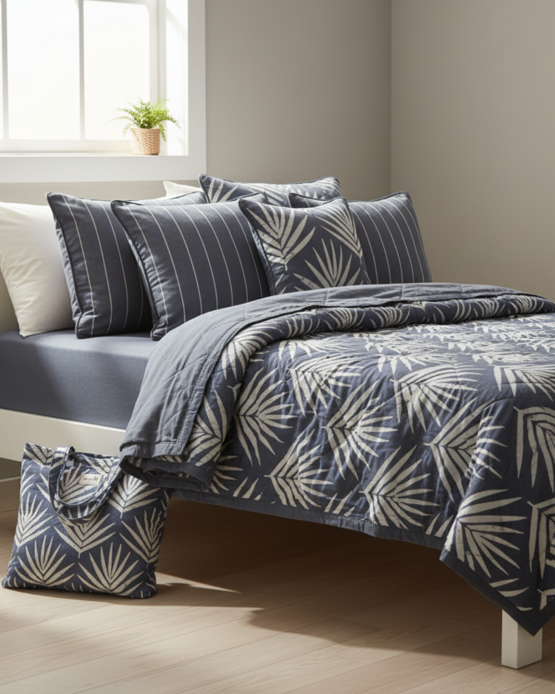 Organic Cotton Throw Blanket - Slate