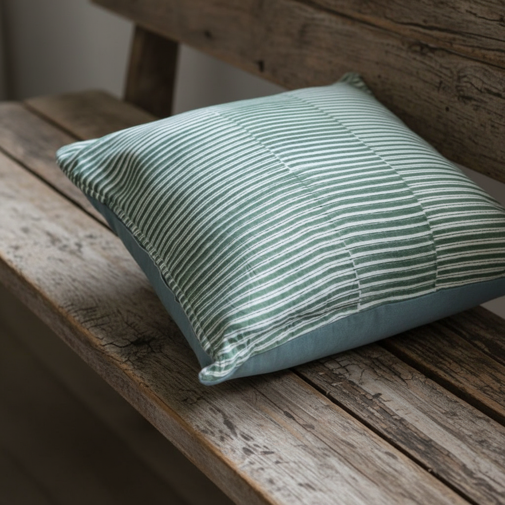 Mallee Stripes on Silk Cotton - Cushion Cover