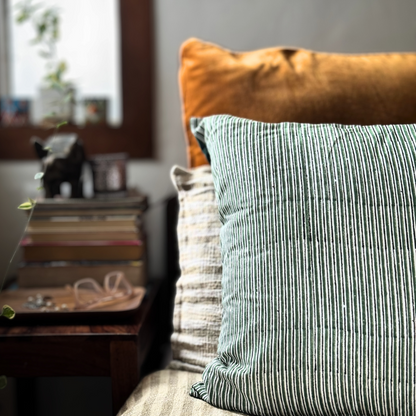 Mallee Stripes on Silk Cotton - Cushion Cover
