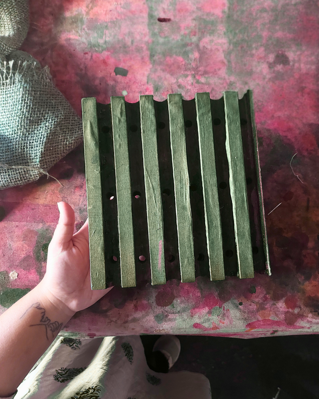 Mallee Stripes on Silk Cotton - Throw