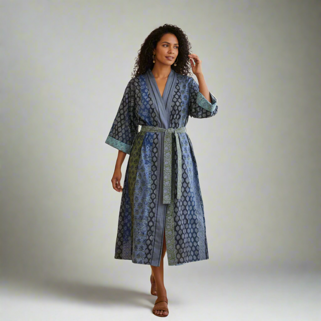 Samsara Kimono - Slate Mosaic