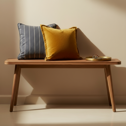 Small Organic Cotton Cushion Covers - Slate Stripes