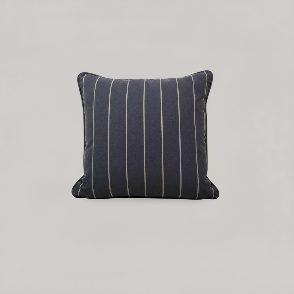 Organic Cotton Cushion Covers - Slate Stripes