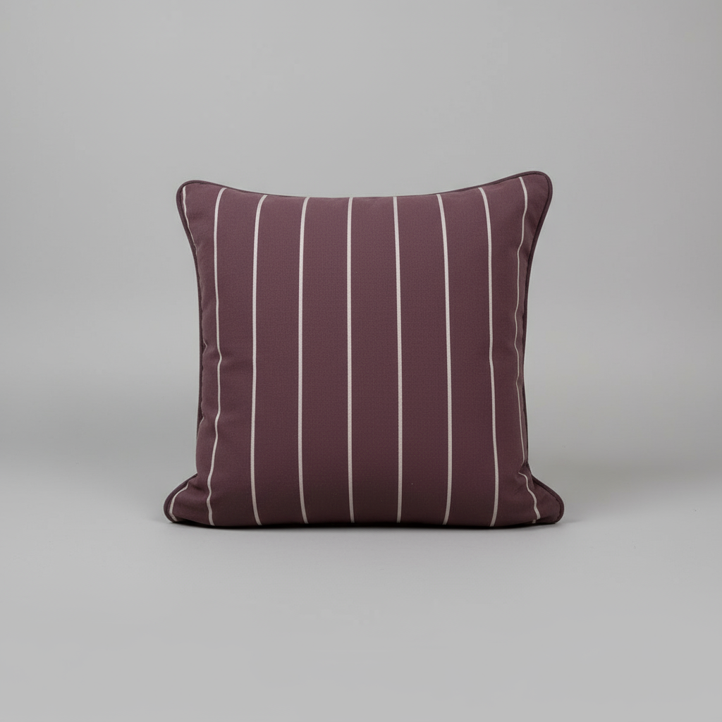 Organic Cotton Cushion Covers - Burnt Sienna Stripes