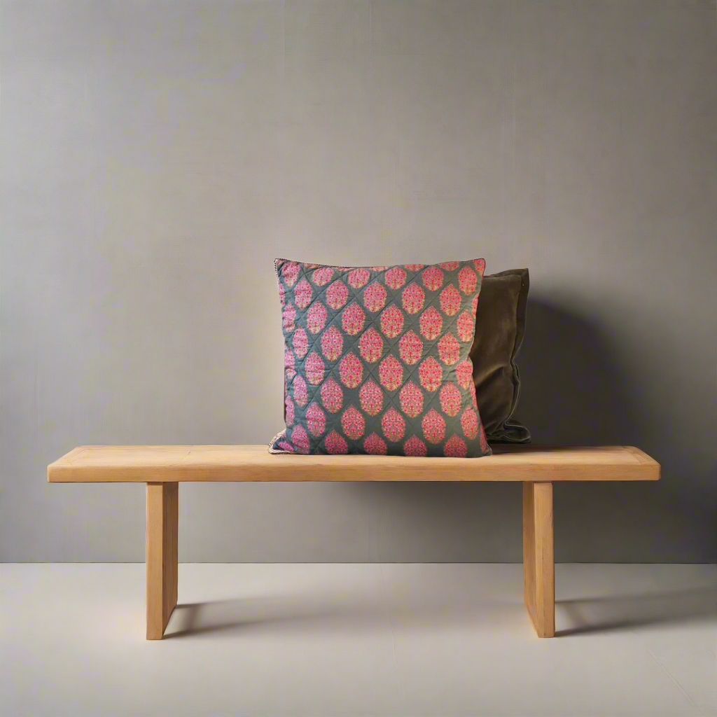 Sunset Bloom - Floral Print Cushion Cover on Quilted Cotton