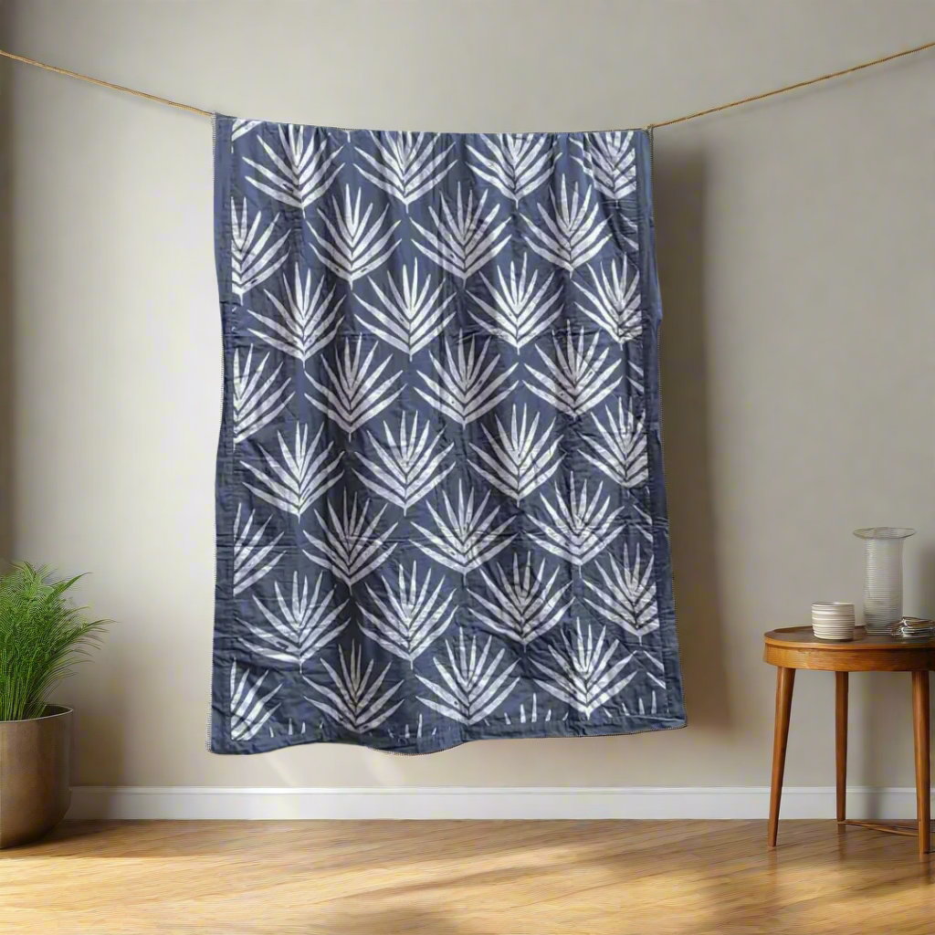 Organic Cotton Throw Blanket - Slate
