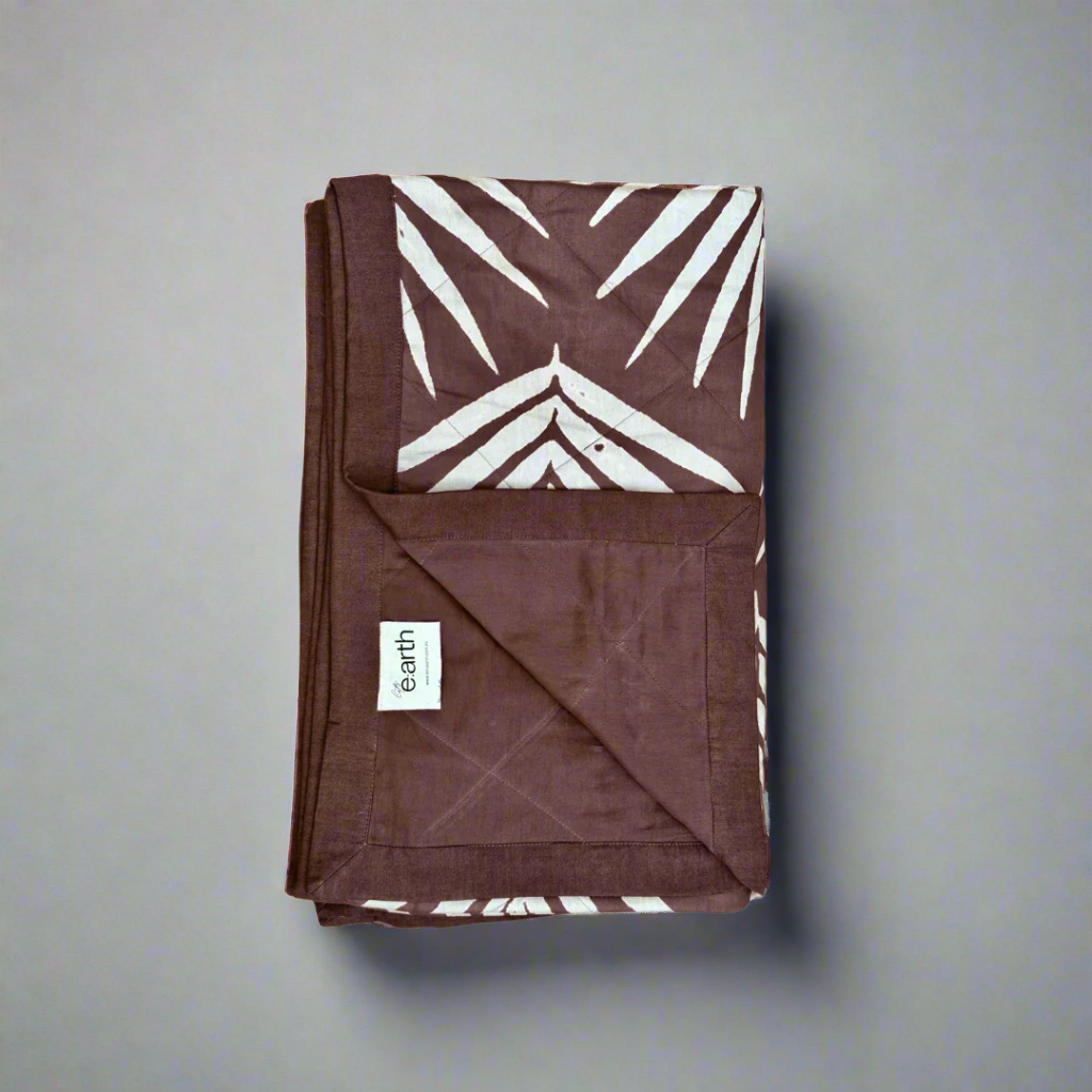 Organic Cotton Throw Blanket - Burnt Sienna