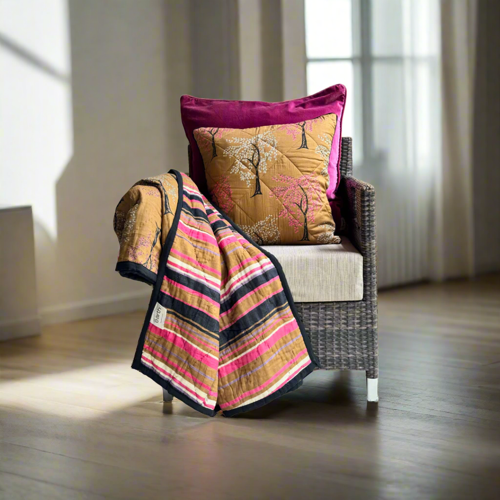 Ode Tree - Handquilted Throw & Quilt