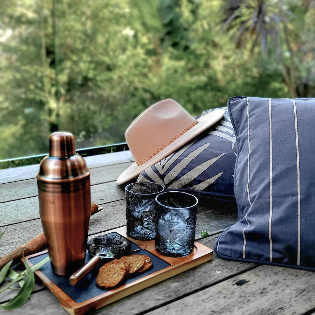 Organic Cotton Cushion Covers - Slate Stripes