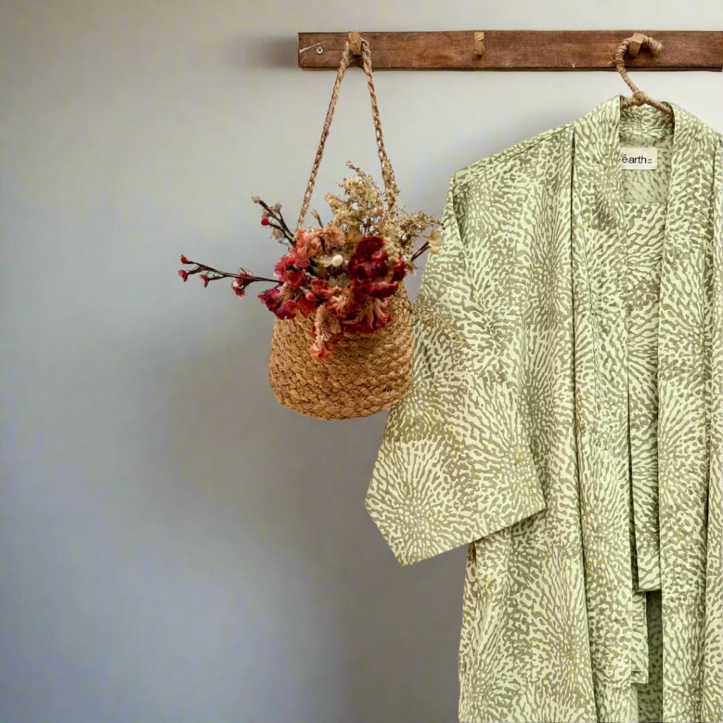 Organic Cotton Kimono - Billy Eucalyptus