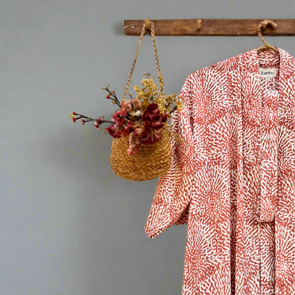 Organic Cotton Kimono - Billy Terracotta