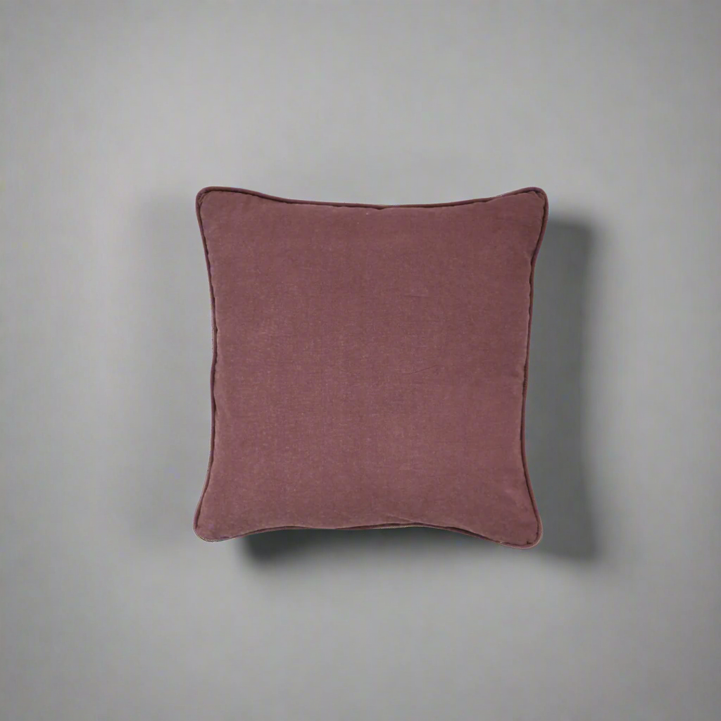 Organic Cotton Cushion Covers - Burnt Sienna Bangalow Palms