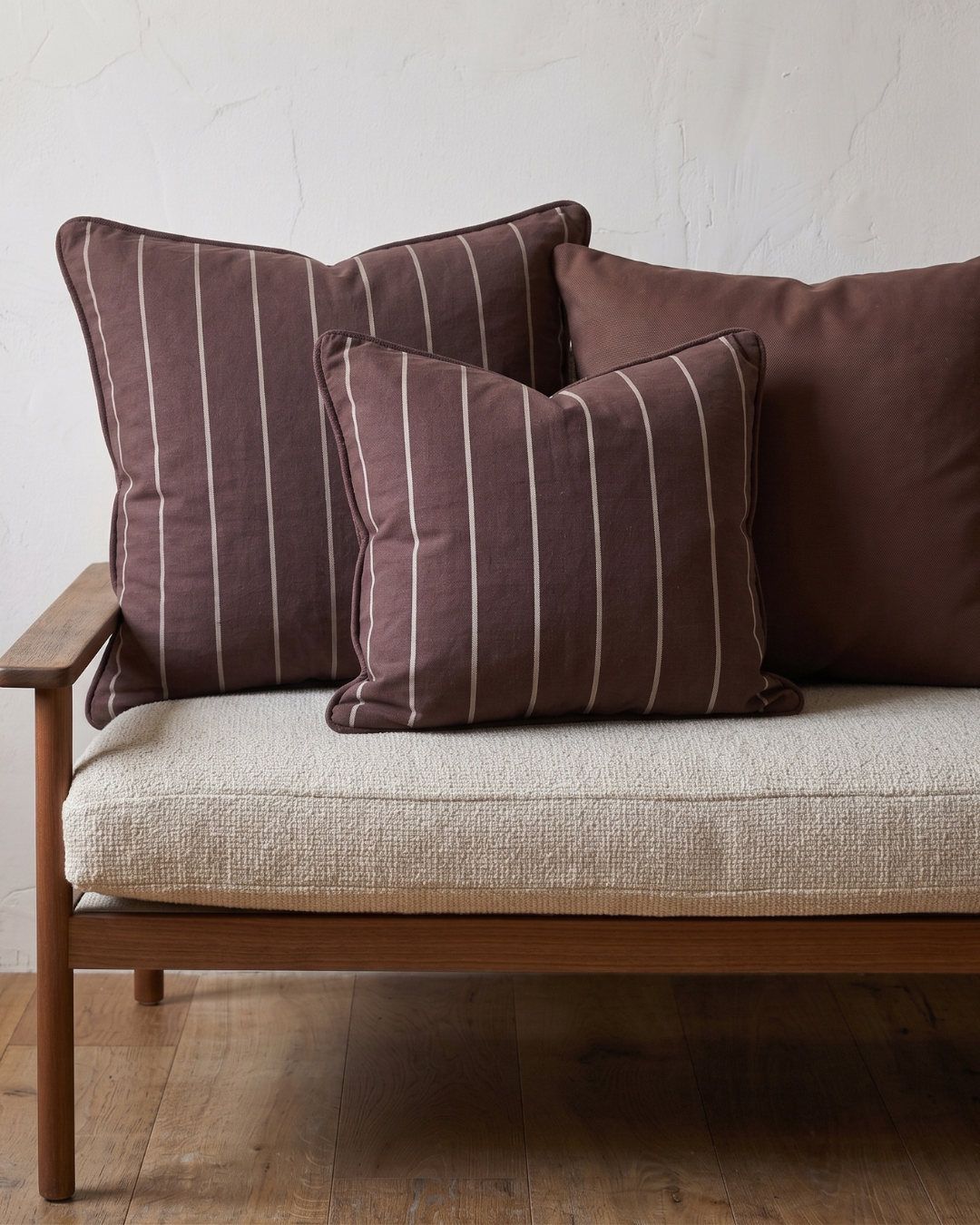 Euro Sienna Stripes - Organic Cotton Cushion Covers