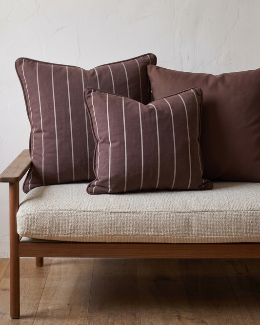 Euro Sienna Stripes - Organic Cotton Cushion Covers