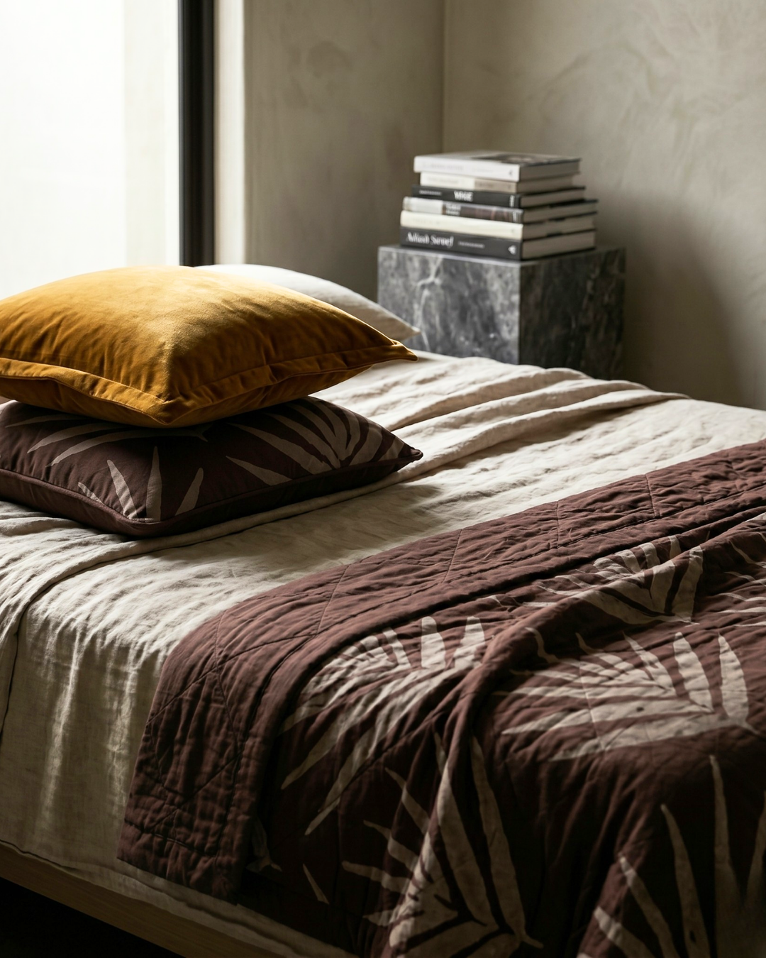 Organic Cotton Throw Blanket - Burnt Sienna