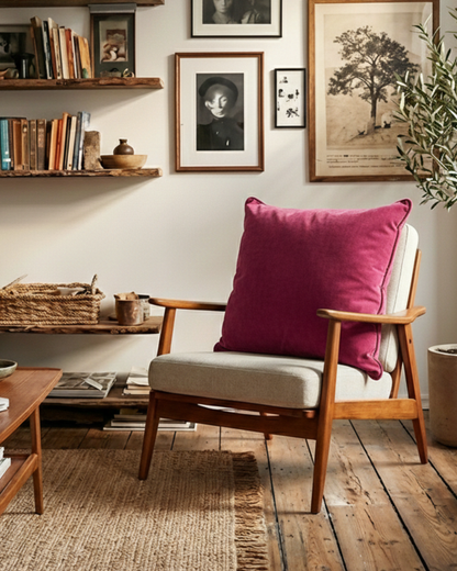 Velvet Euro Cushion Cover | Cord Piped Edge
