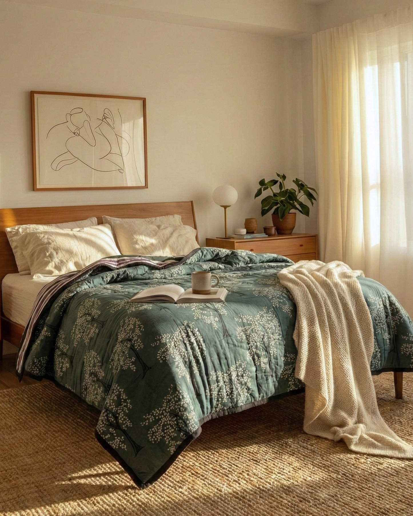 Ode Tree Teal - Throw