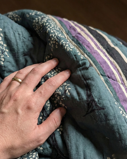 Ode Tree Teal | Queen Quilt