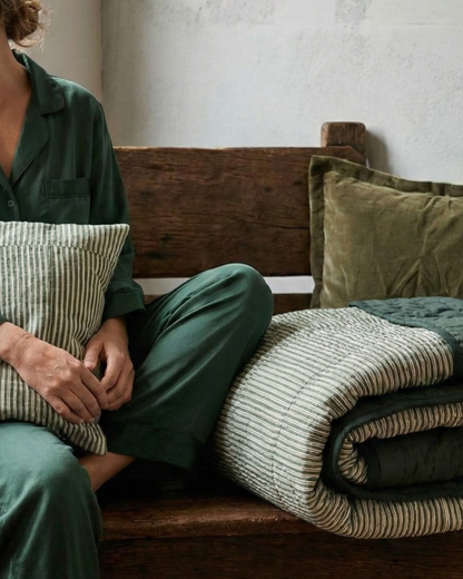 Mallee Stripes on Silk Cotton - Throw