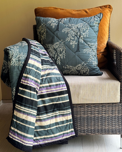 Ode Tree Teal | Queen Quilt