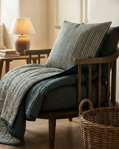 Mallee Stripes on Silk Cotton - Throw