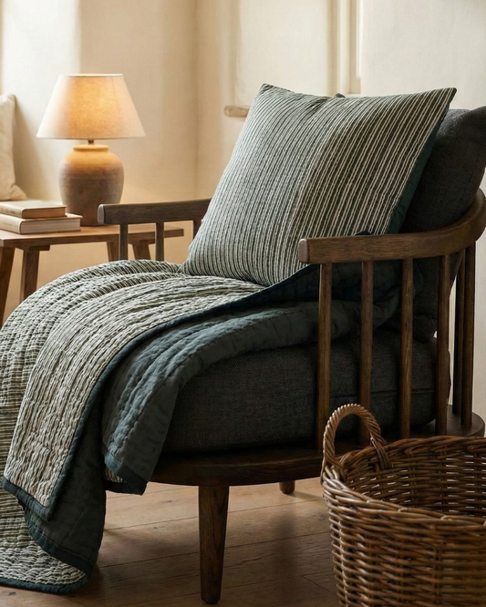 Mallee Stripes on Silk Cotton - Throw
