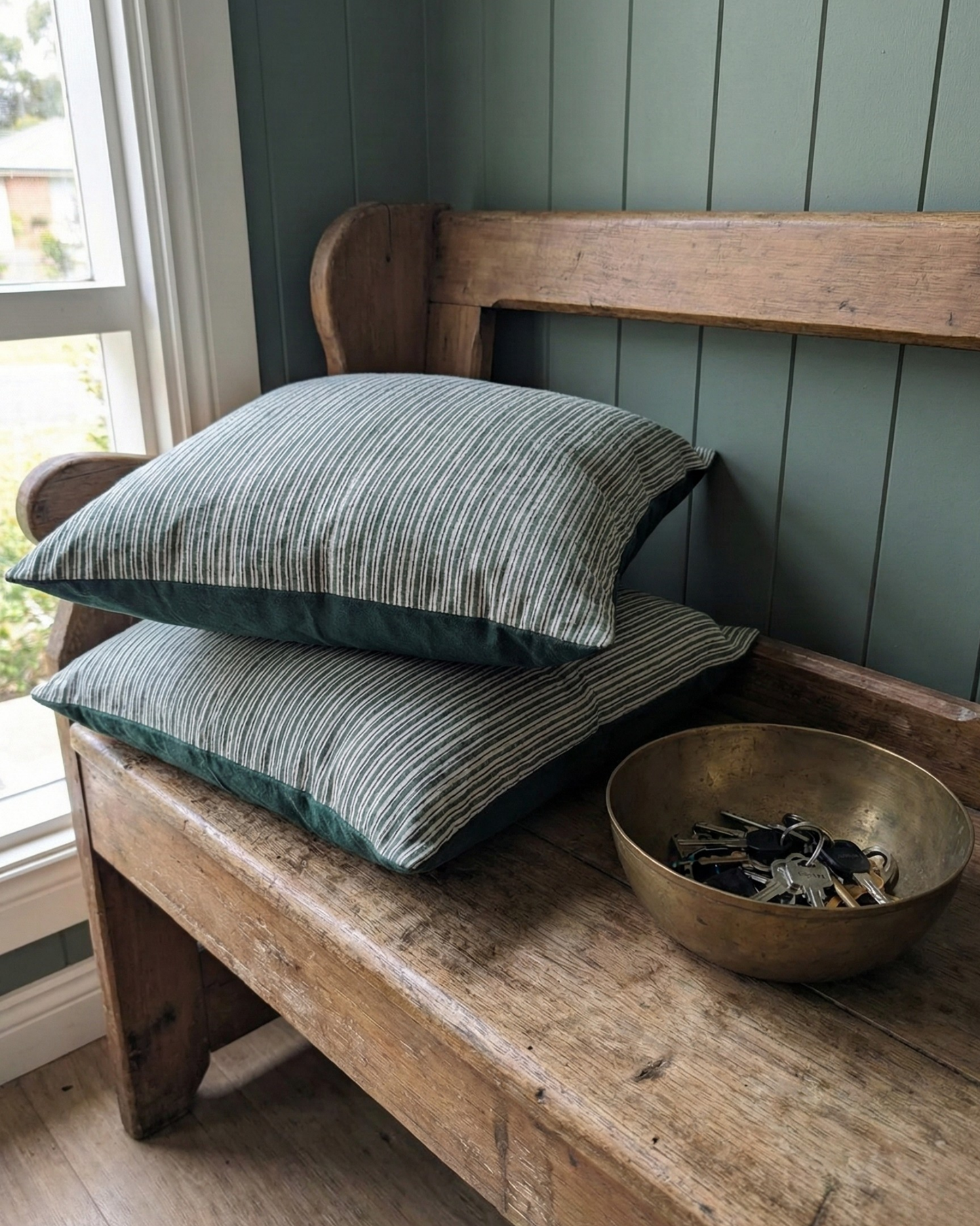 Mallee Stripes on Silk Cotton - Cushion Cover